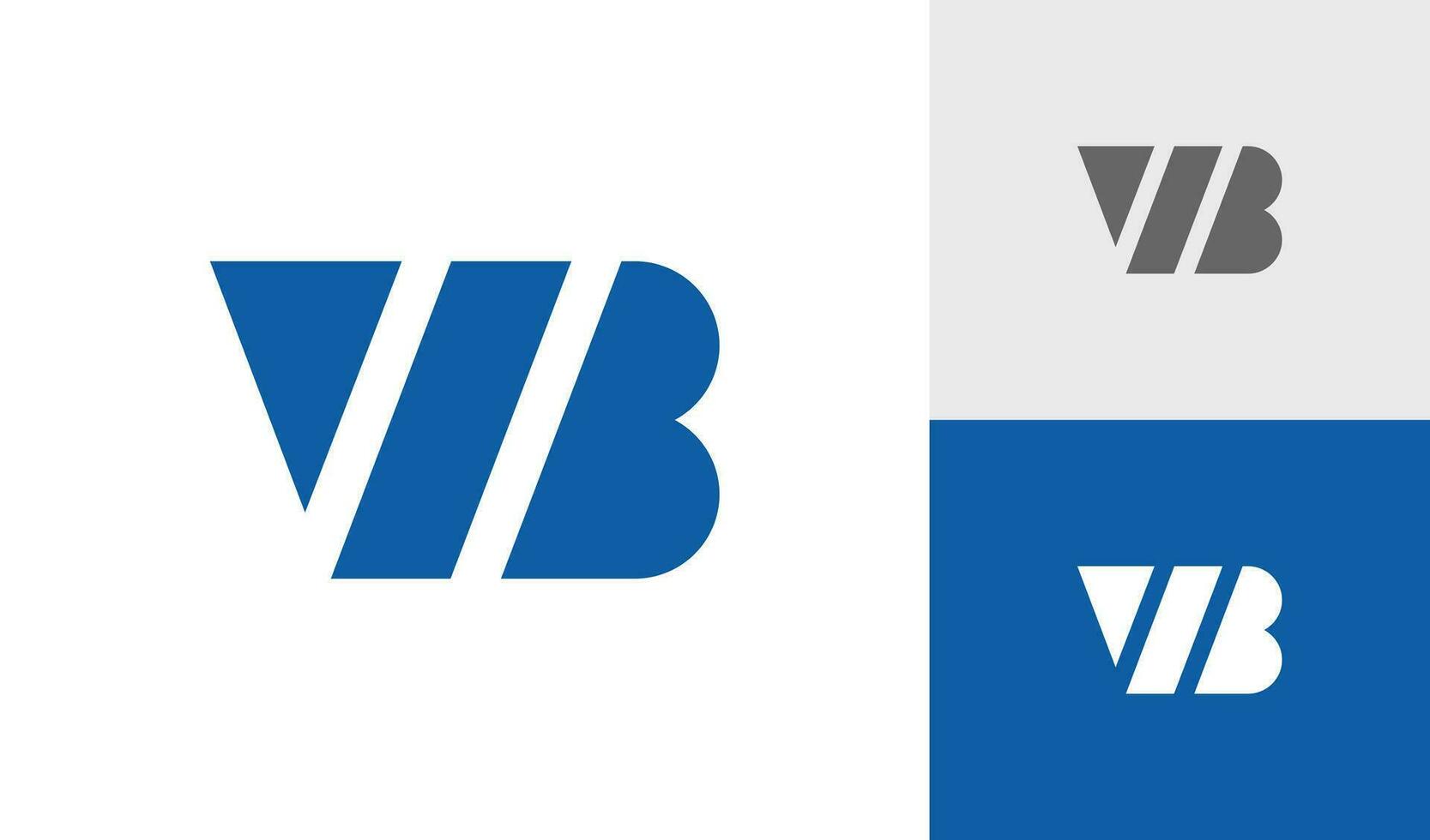 brief vb eerste monogram logo ontwerp vector