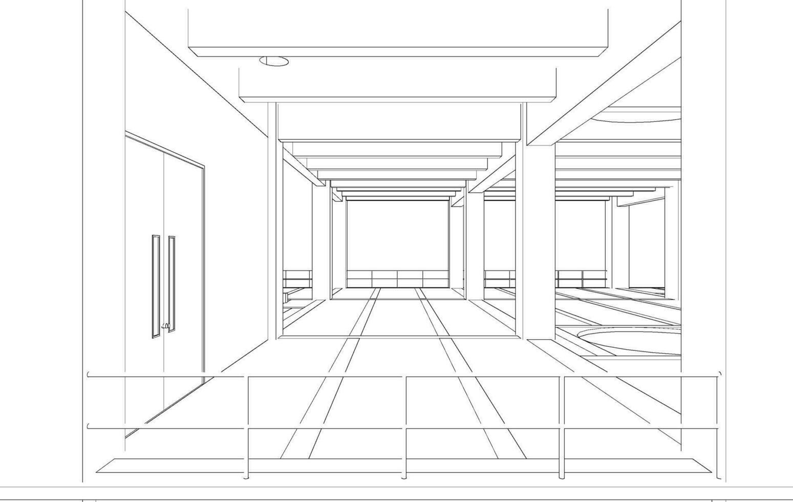 3d illustratie van industrieel gebouw vector