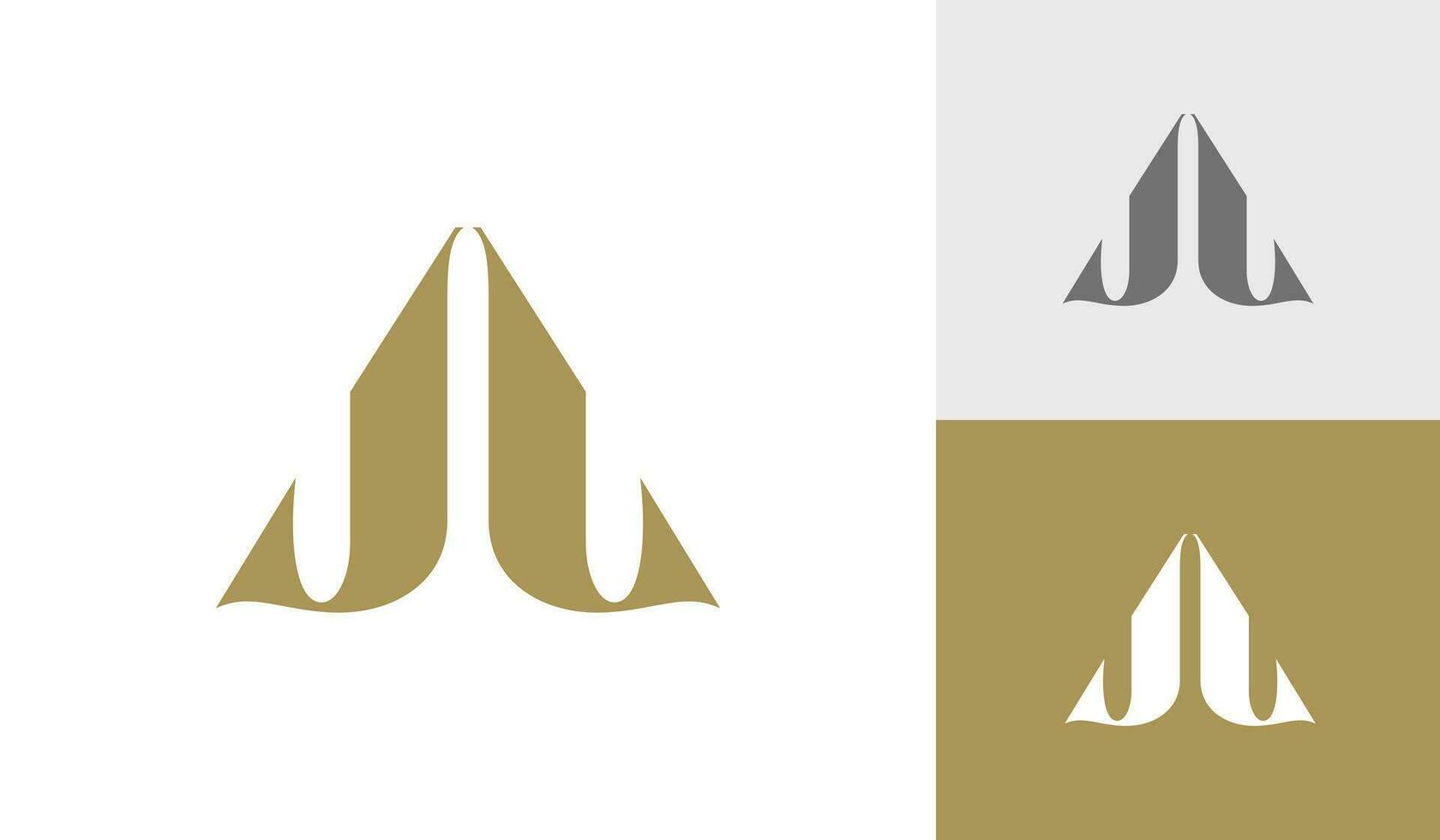 brief jl eerste modern monogram logo ontwerp vector