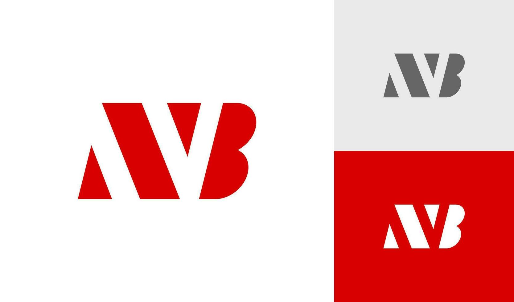 brief nb eerste monogram logo ontwerp vector