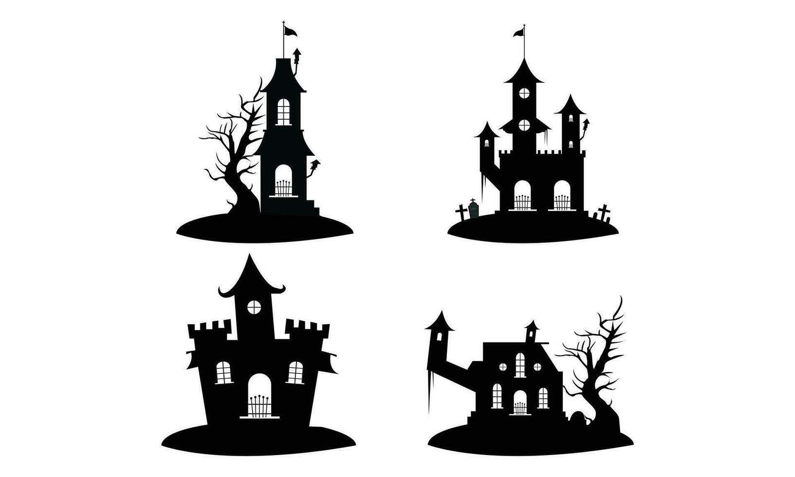 halloween huis grafisch griezelig klem kunst ontwerp. vector