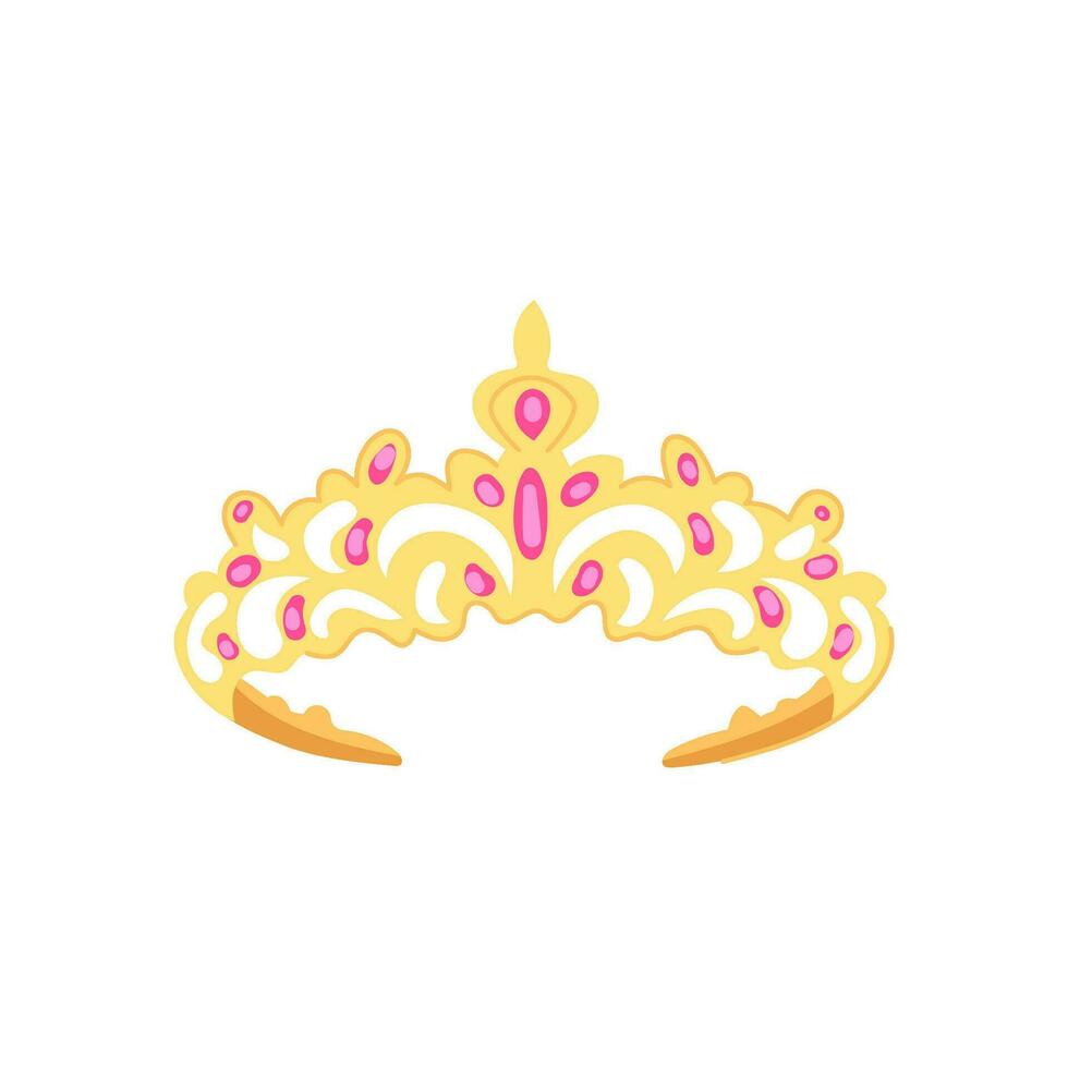 tiara tiara tekenfilm vector illustratie