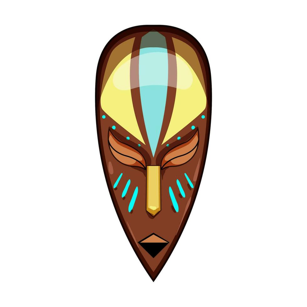 etnisch tribal masker tekenfilm vector illustratie