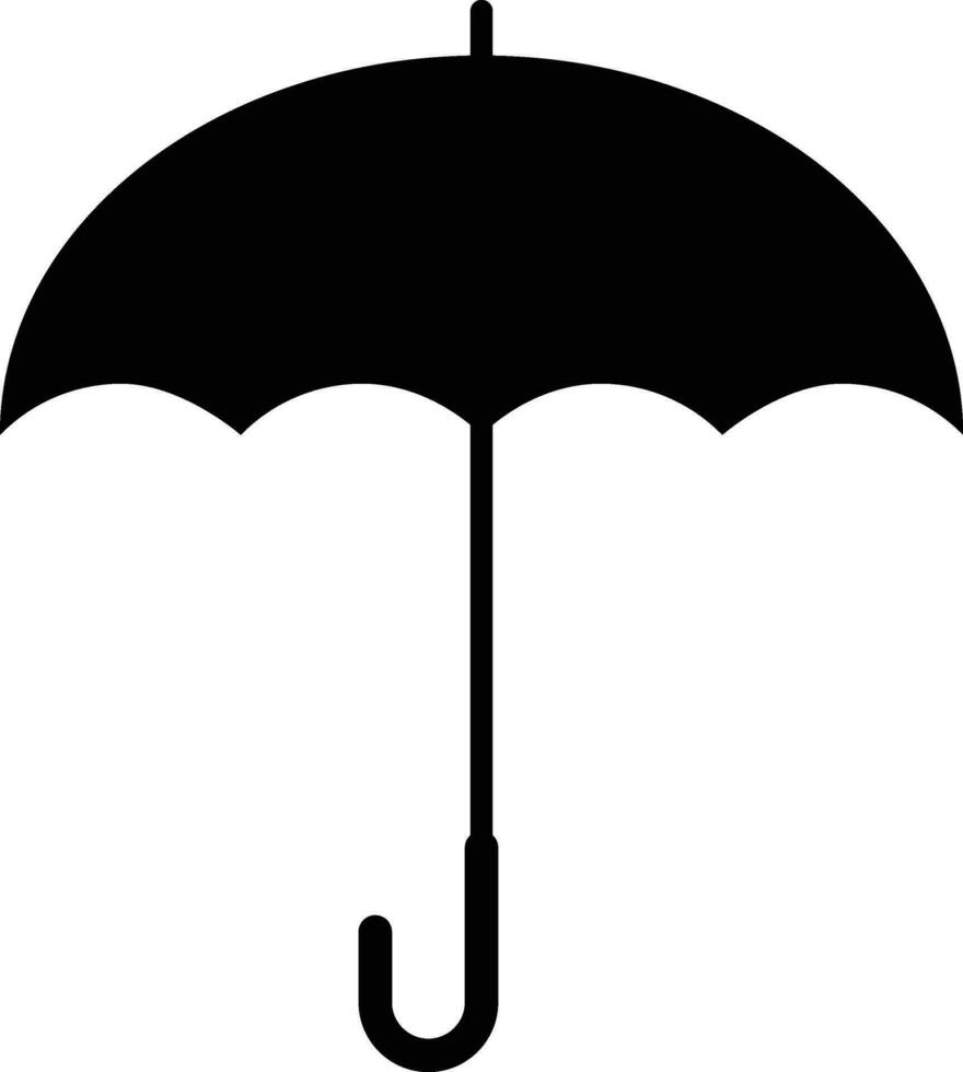 gemakkelijk paraplu silhouet ontwerp element icoon illustratie. vector