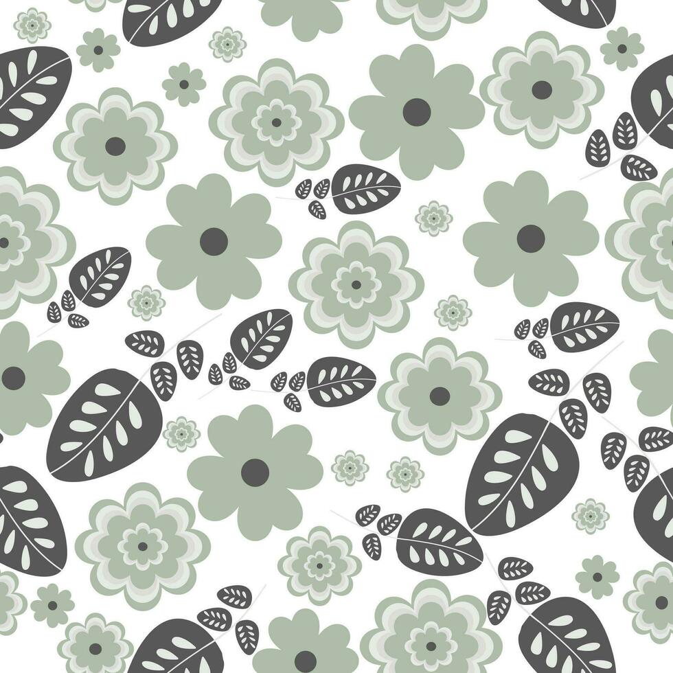 mooi naadloos wijnoogst bloemen patroon met bloem en blad. vector textuur. neiging afdrukken voor textiel en behang.