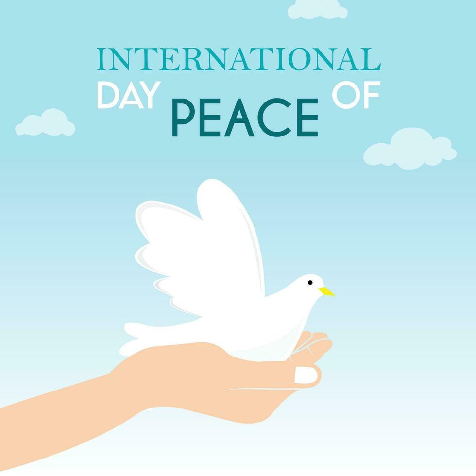 Internationale dag van vrede post of achtergrond vector illustratie