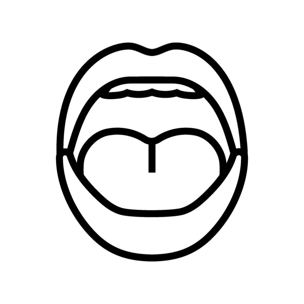O brief mond animeren lijn icoon vector illustratie