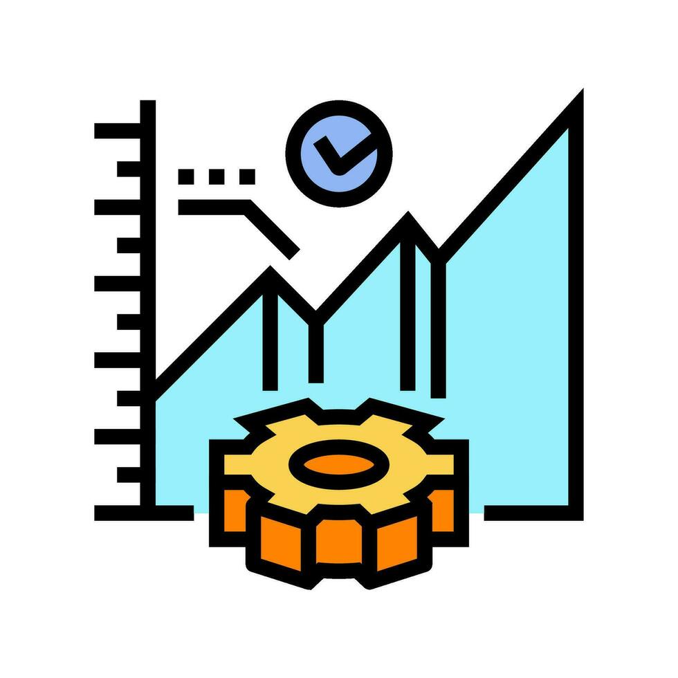 rendement verbetering fabricage ingenieur kleur icoon vector illustratie