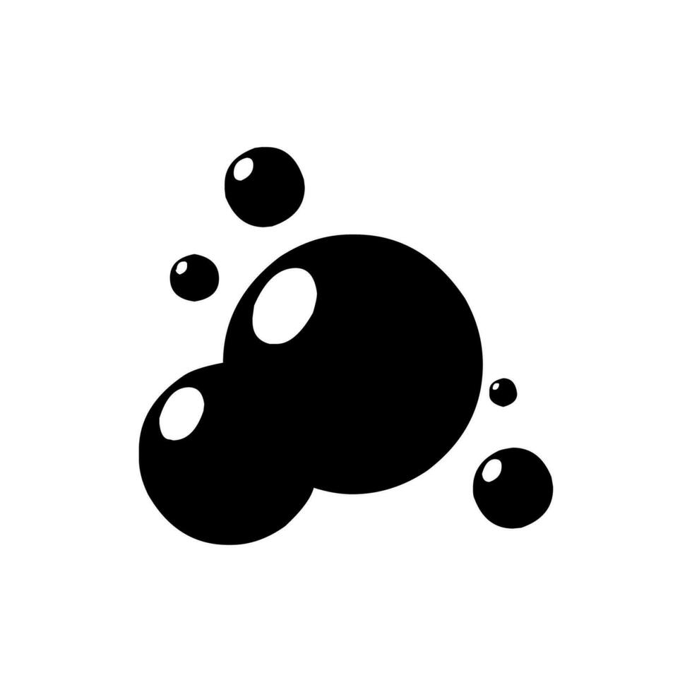 bubbel vlak lijn icoon. zuurstof bubbel pictogram, schets teken vector illustratie. bewerkbare hartinfarct.