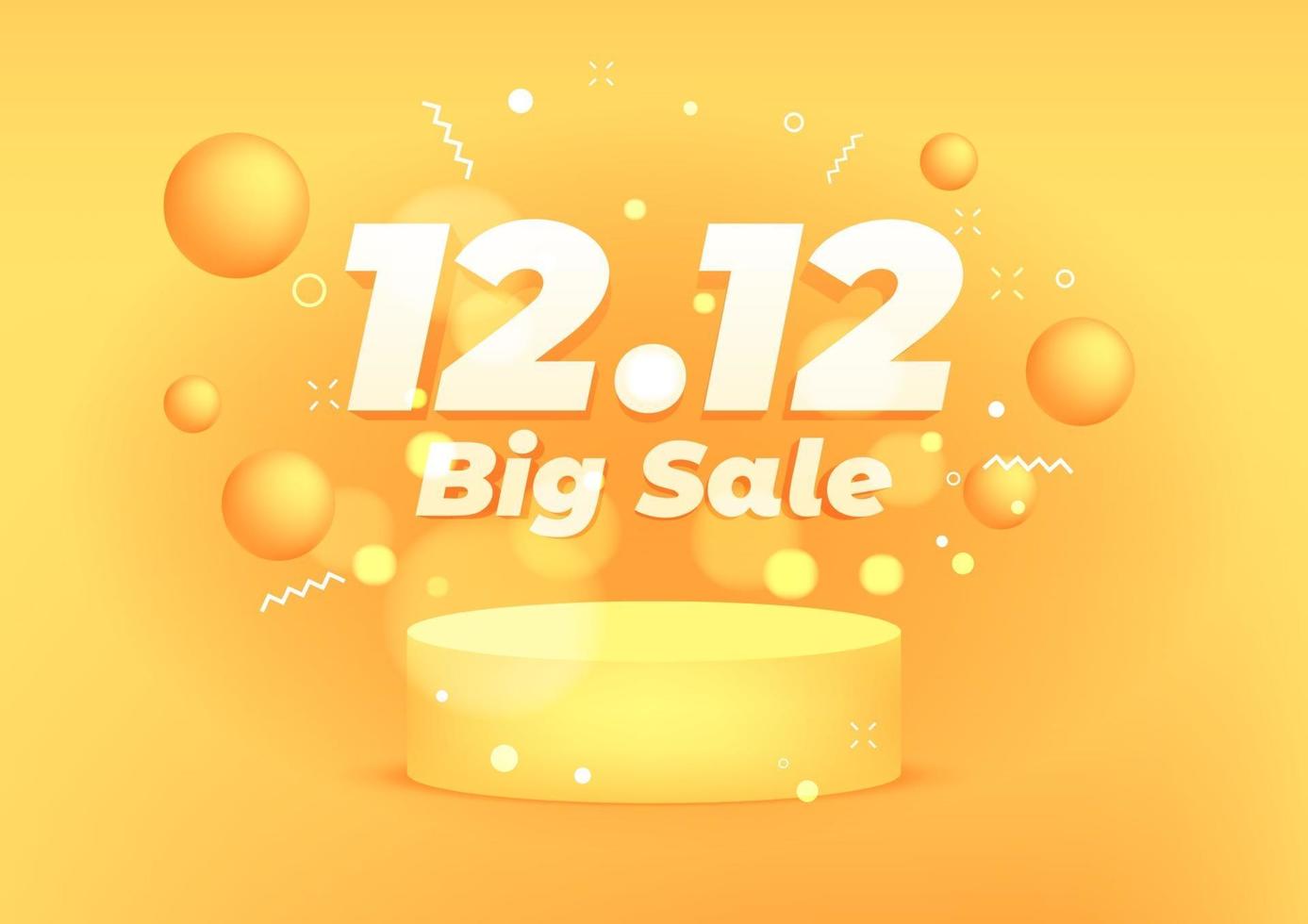 12.12 super sale korting banner sjabloon promotie ontwerp. 12.12 gekke verkopen online. vector