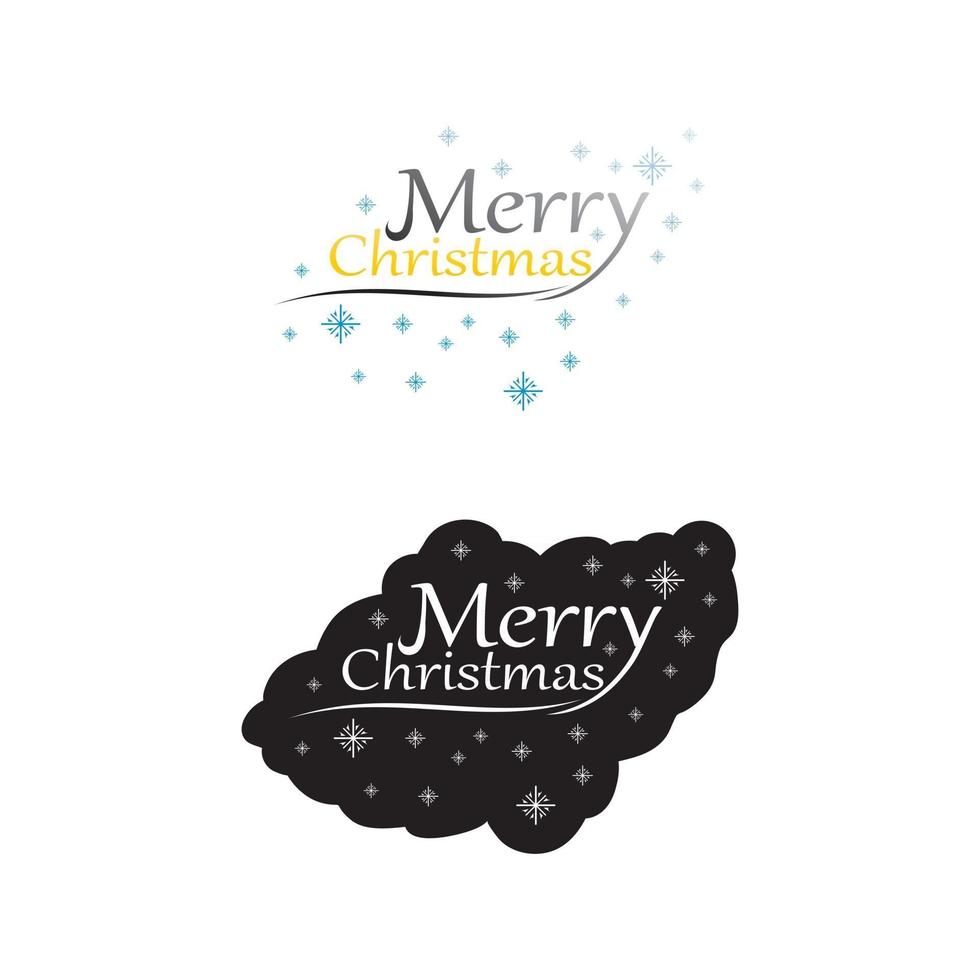 decoratie en vector set voor merry christmas vector pictogram logo en ontwerp sneeuw logo afbeelding