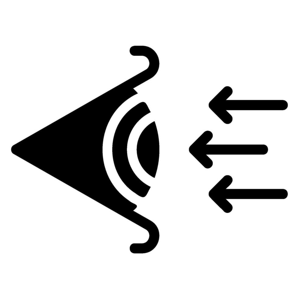 breking glyph icoon vector