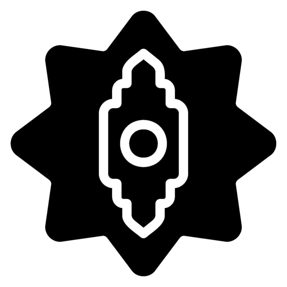 wrijven el hizb glyph icoon vector