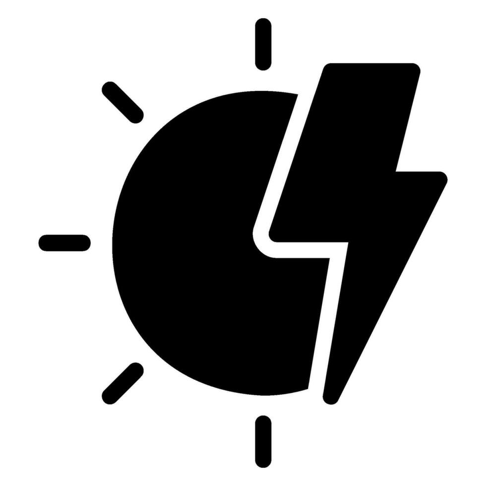 zon energie glyph icoon vector