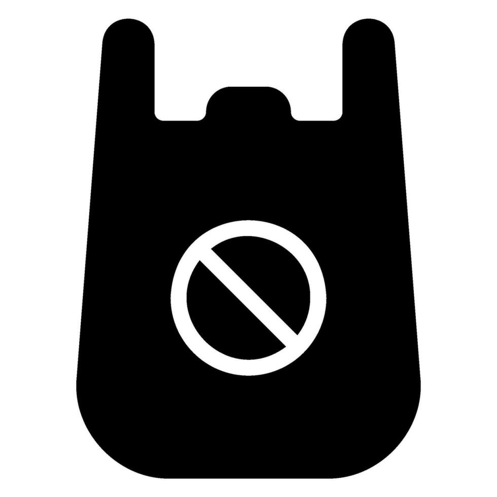 glyph-pictogram van plastic zak vector