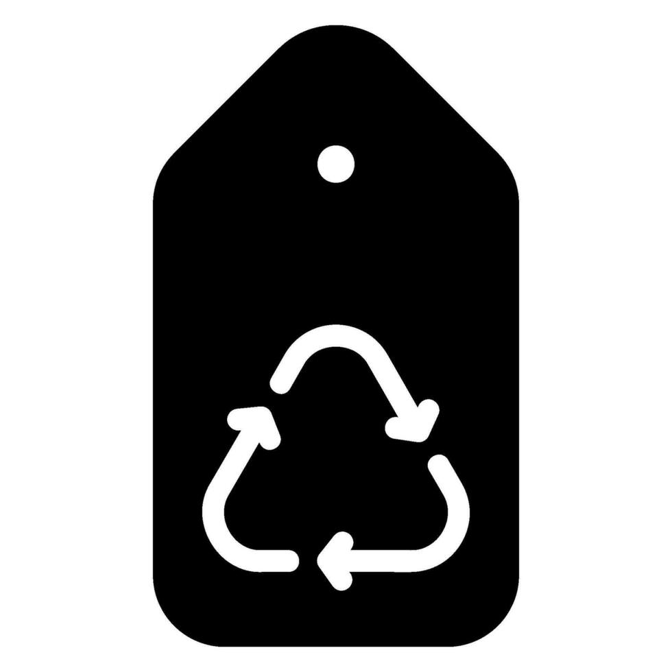 eco label glyph icoon vector