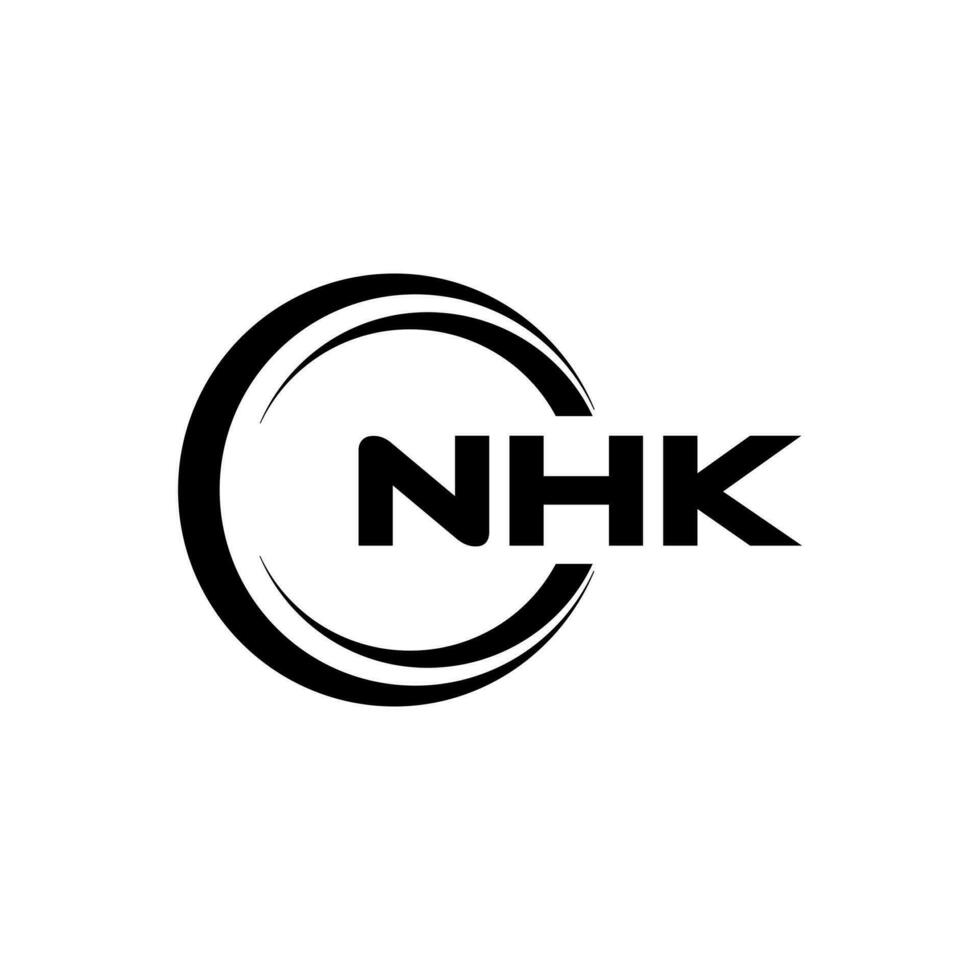 nhk logo ontwerp, inspiratie voor een uniek identiteit. modern elegantie en creatief ontwerp. watermerk uw succes met de opvallend deze logo. vector