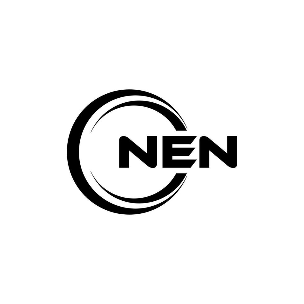 nen logo ontwerp, inspiratie voor een uniek identiteit. modern elegantie en creatief ontwerp. watermerk uw succes met de opvallend deze logo. vector