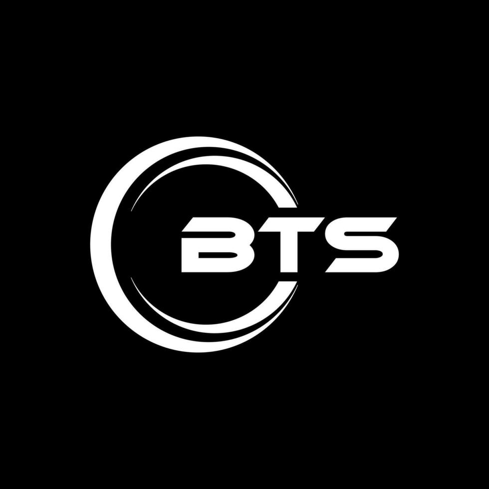 bts logo ontwerp, inspiratie voor een uniek identiteit. modern elegantie en creatief ontwerp. watermerk uw succes met de opvallend deze logo. vector