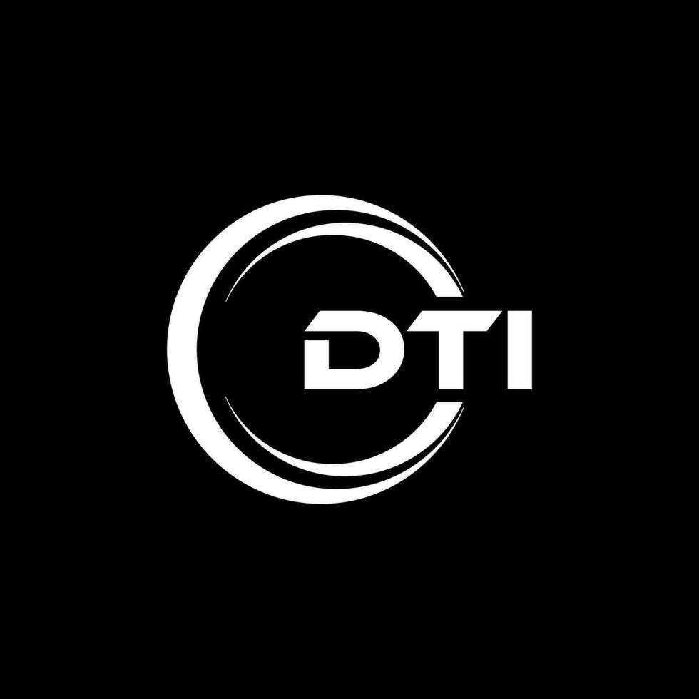 dti logo ontwerp, inspiratie voor een uniek identiteit. modern elegantie en creatief ontwerp. watermerk uw succes met de opvallend deze logo. vector