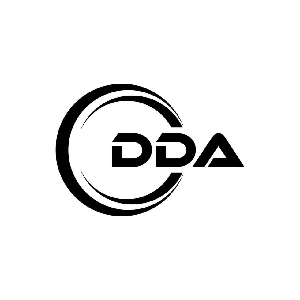 dda logo ontwerp, inspiratie voor een uniek identiteit. modern elegantie en creatief ontwerp. watermerk uw succes met de opvallend deze logo. vector