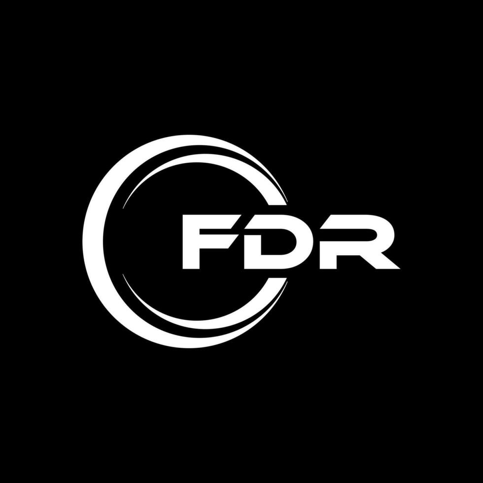 fdr logo ontwerp, inspiratie voor een uniek identiteit. modern elegantie en creatief ontwerp. watermerk uw succes met de opvallend deze logo. vector