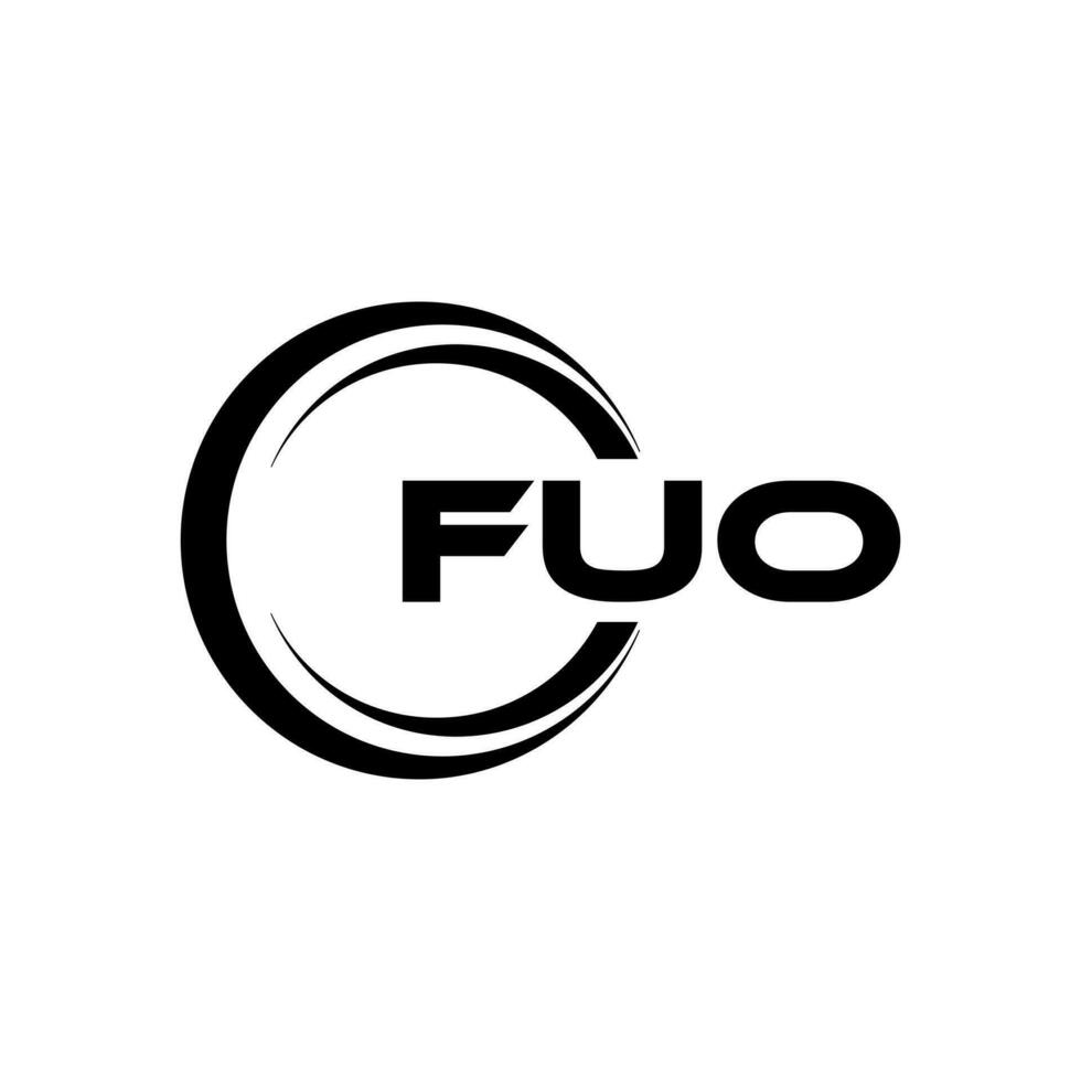 fuo logo ontwerp, inspiratie voor een uniek identiteit. modern elegantie en creatief ontwerp. watermerk uw succes met de opvallend deze logo. vector