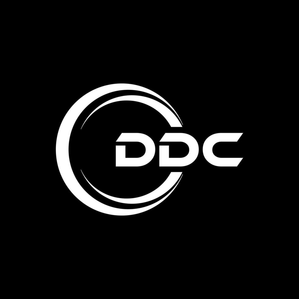 ddc logo ontwerp, inspiratie voor een uniek identiteit. modern elegantie en creatief ontwerp. watermerk uw succes met de opvallend deze logo. vector