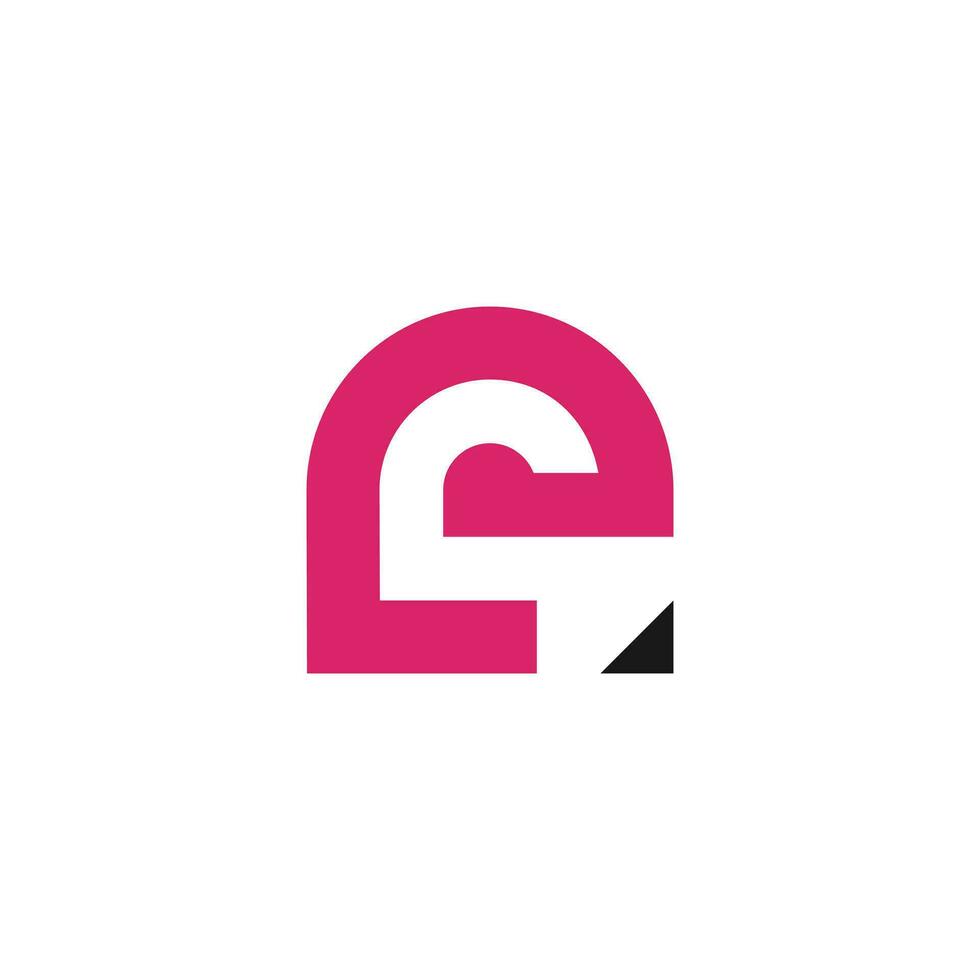 brief e logo ontwerp element vector met creatief concept