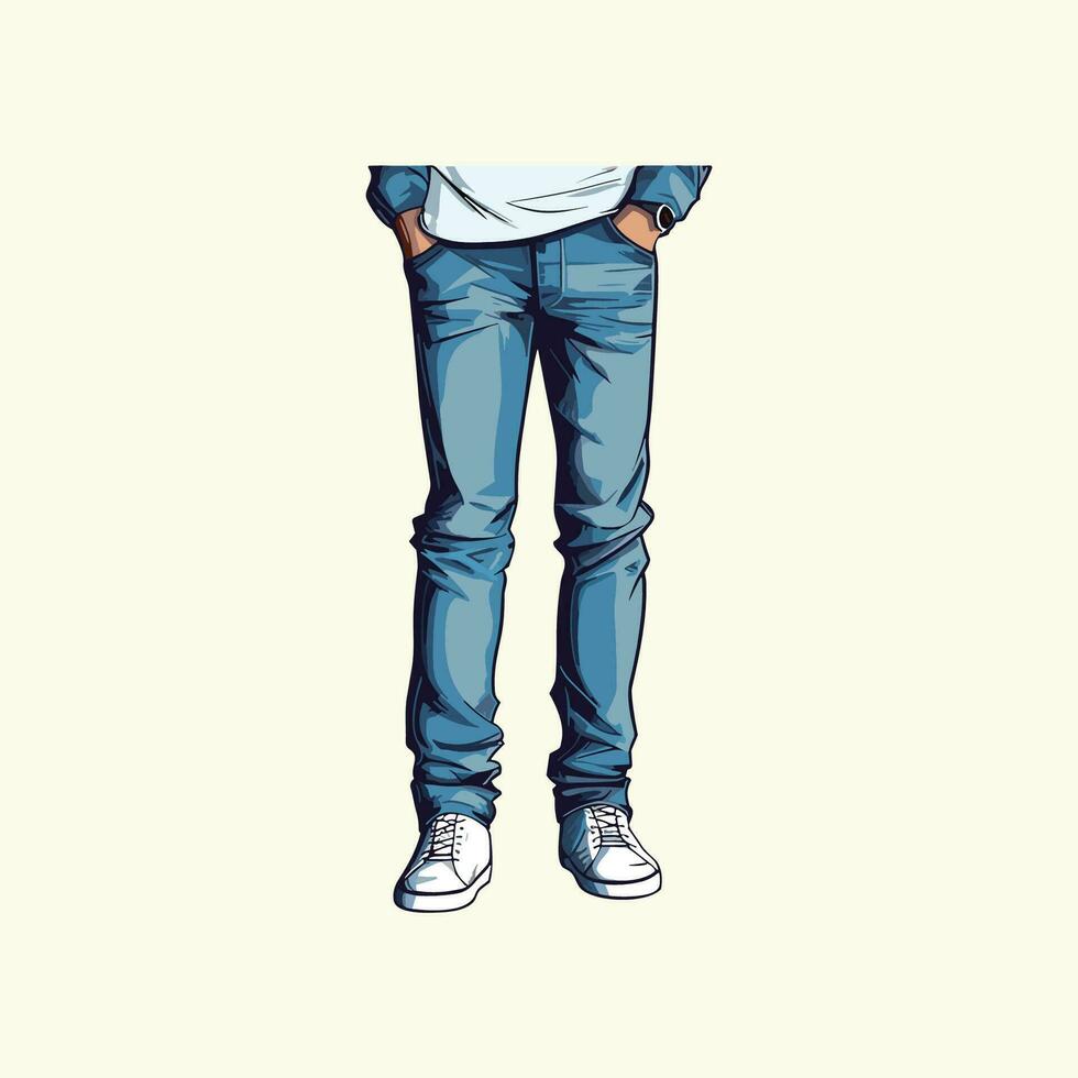 jeans vector klem kunst illustratie