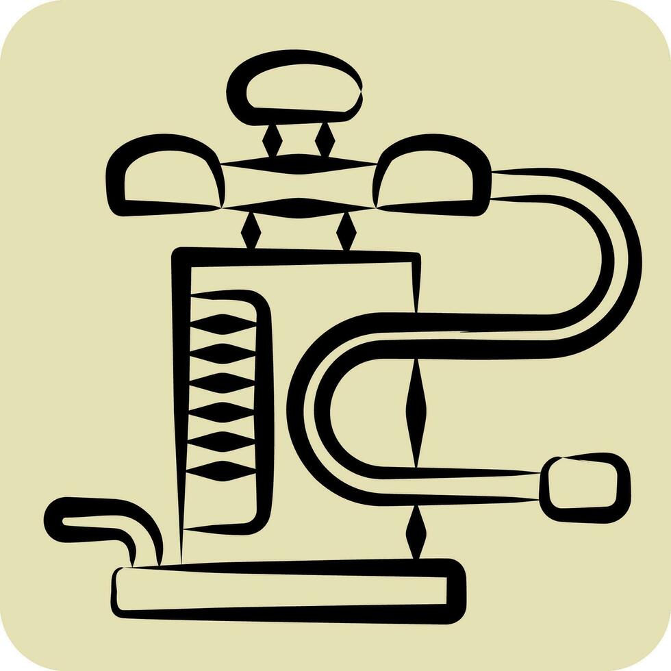 icoon lucht pomp. verwant naar camping symbool. hand- getrokken stijl. gemakkelijk ontwerp bewerkbaar. gemakkelijk illustratie vector