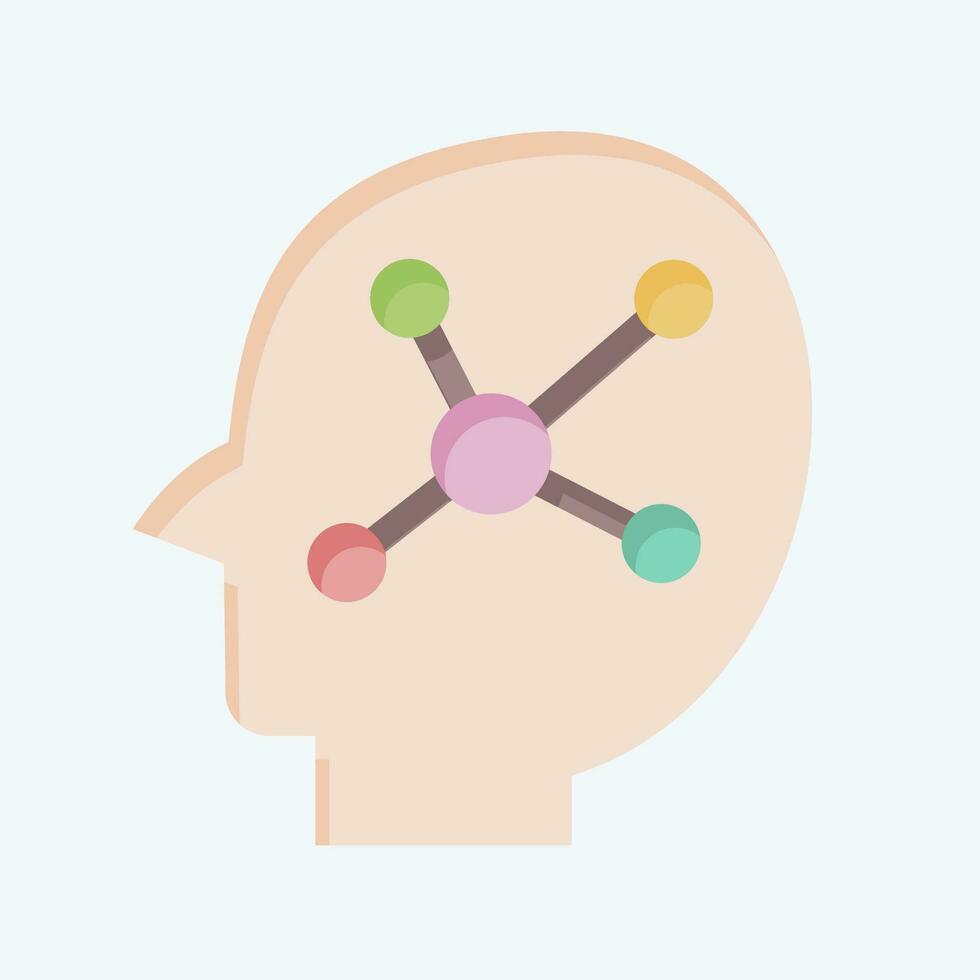 icoon geest in kaart brengen. verwant naar bedrijf analyse symbool. vlak stijl gemakkelijk ontwerp bewerkbaar. gemakkelijk illustratie vector