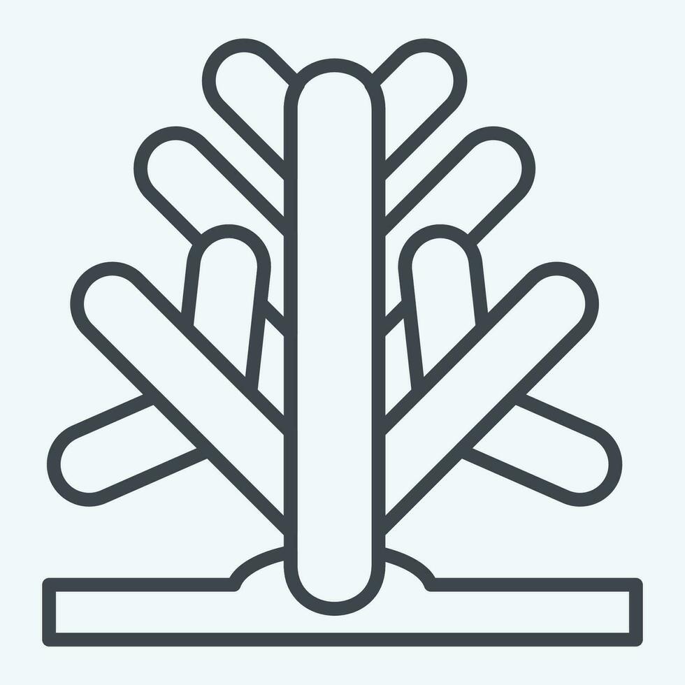 icoon cactus. verwant naar saudi Arabië symbool. lijn stijl. gemakkelijk ontwerp bewerkbaar. gemakkelijk illustratie vector