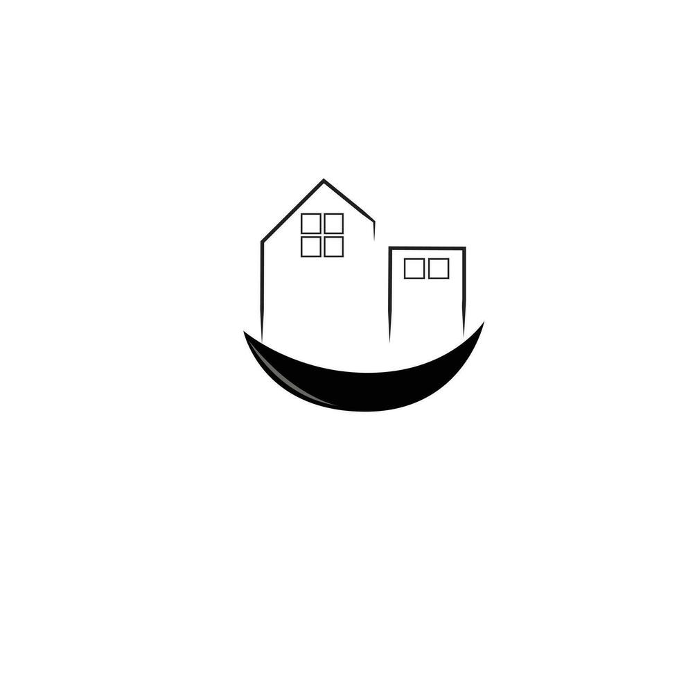 echt landgoed, huis en kantoor logos vector