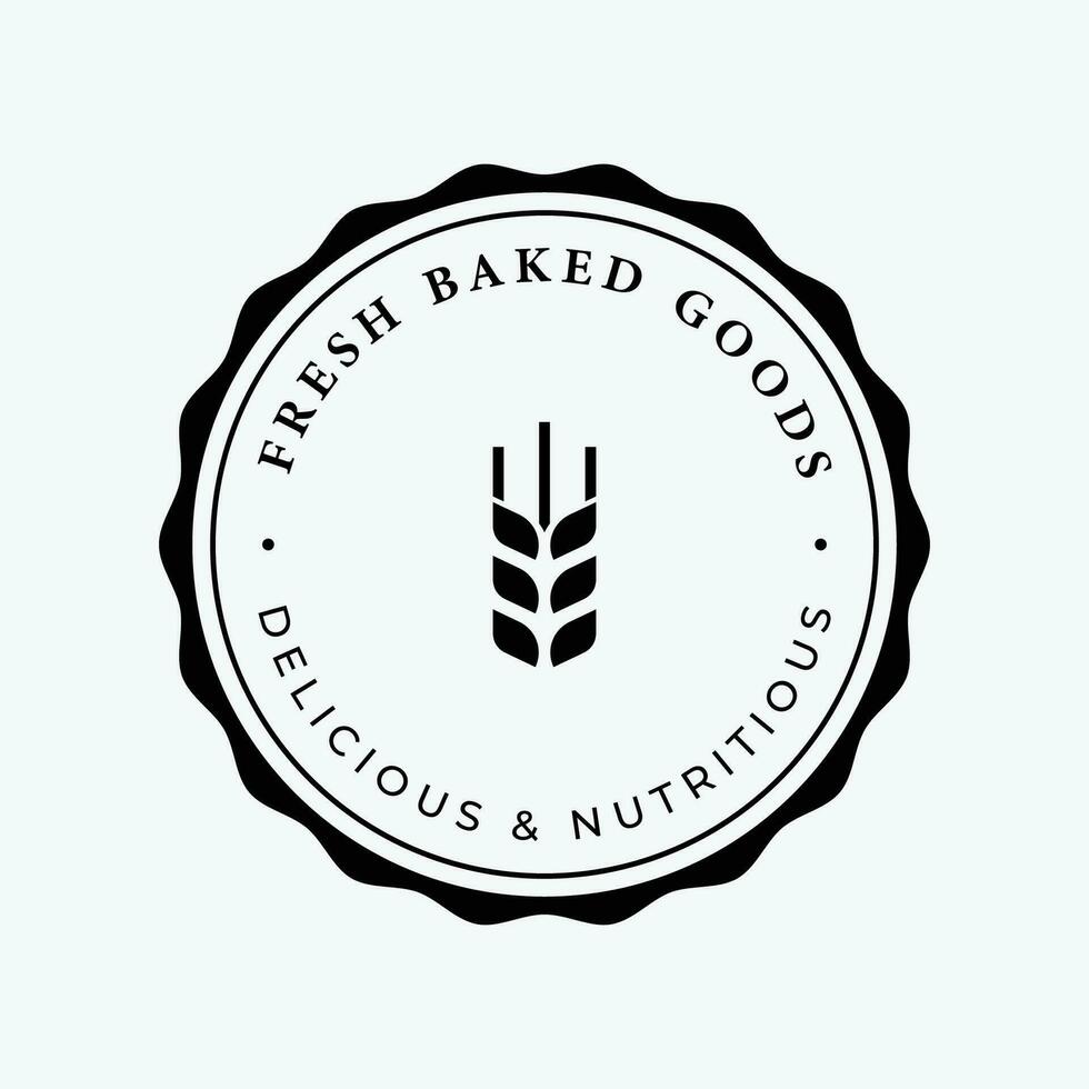 heerlijk en smakelijk biologisch vers gebakken bakkerij winkel logo ontwerp retro vintage.logo voor bakkerij winkel, etiket of insigne, bedrijf. vector