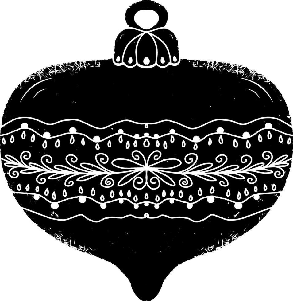 een zwart en wit ornament met een wit grens vector