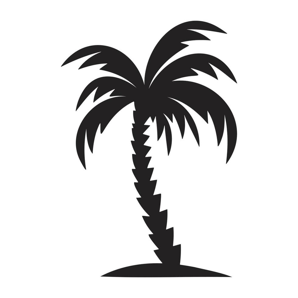 palm boom icoon sjabloon vector illustratie, palm silhouet, kokosnoot palm boom icoon, gemakkelijk stijl, ontwerp van palm bomen voor posters