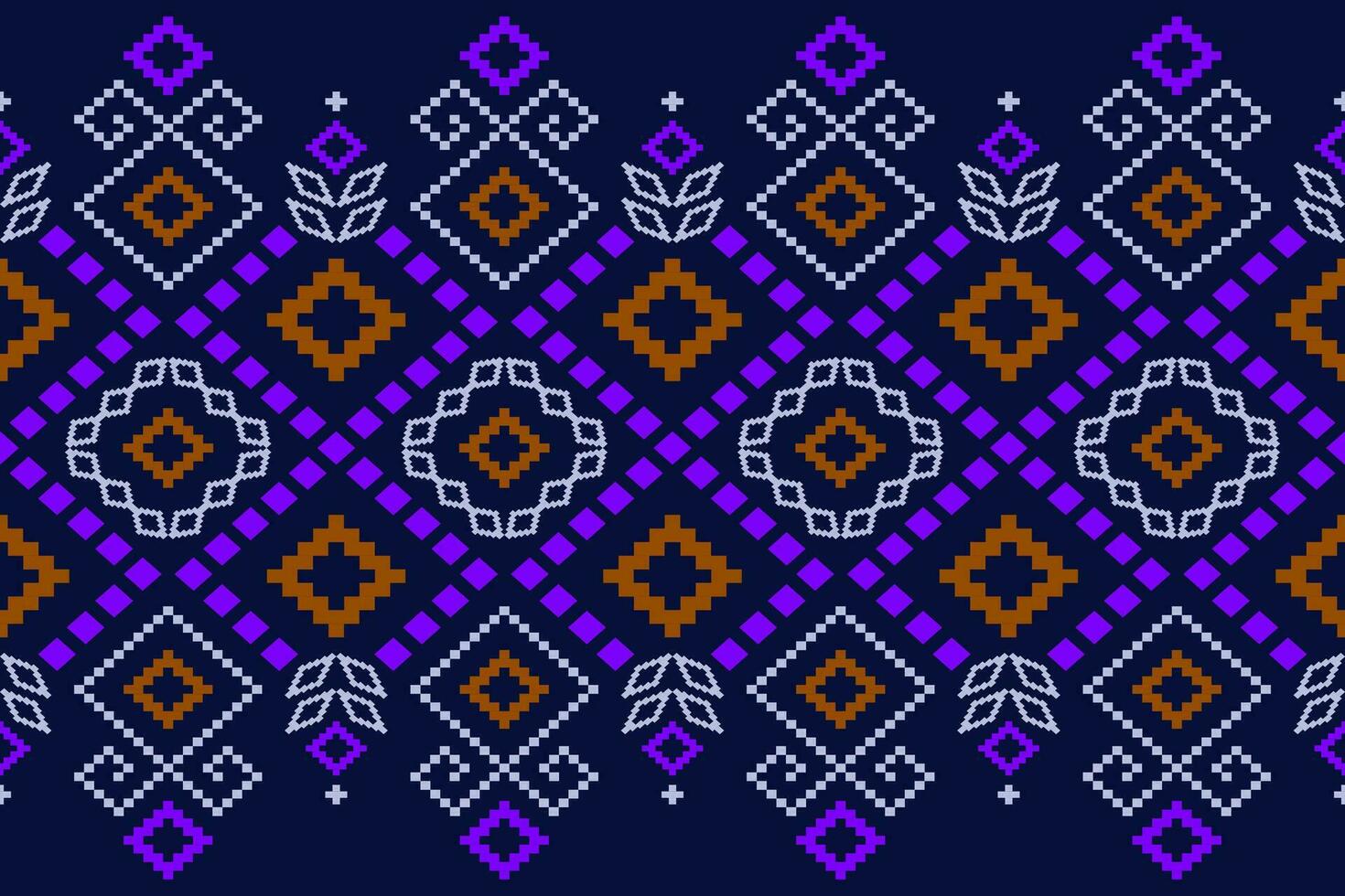 kruis steek kleurrijk meetkundig traditioneel etnisch patroon ikat naadloos patroon abstract ontwerp voor kleding stof afdrukken kleding jurk tapijt gordijnen en sarong aztec Afrikaanse Indisch Indonesisch vector