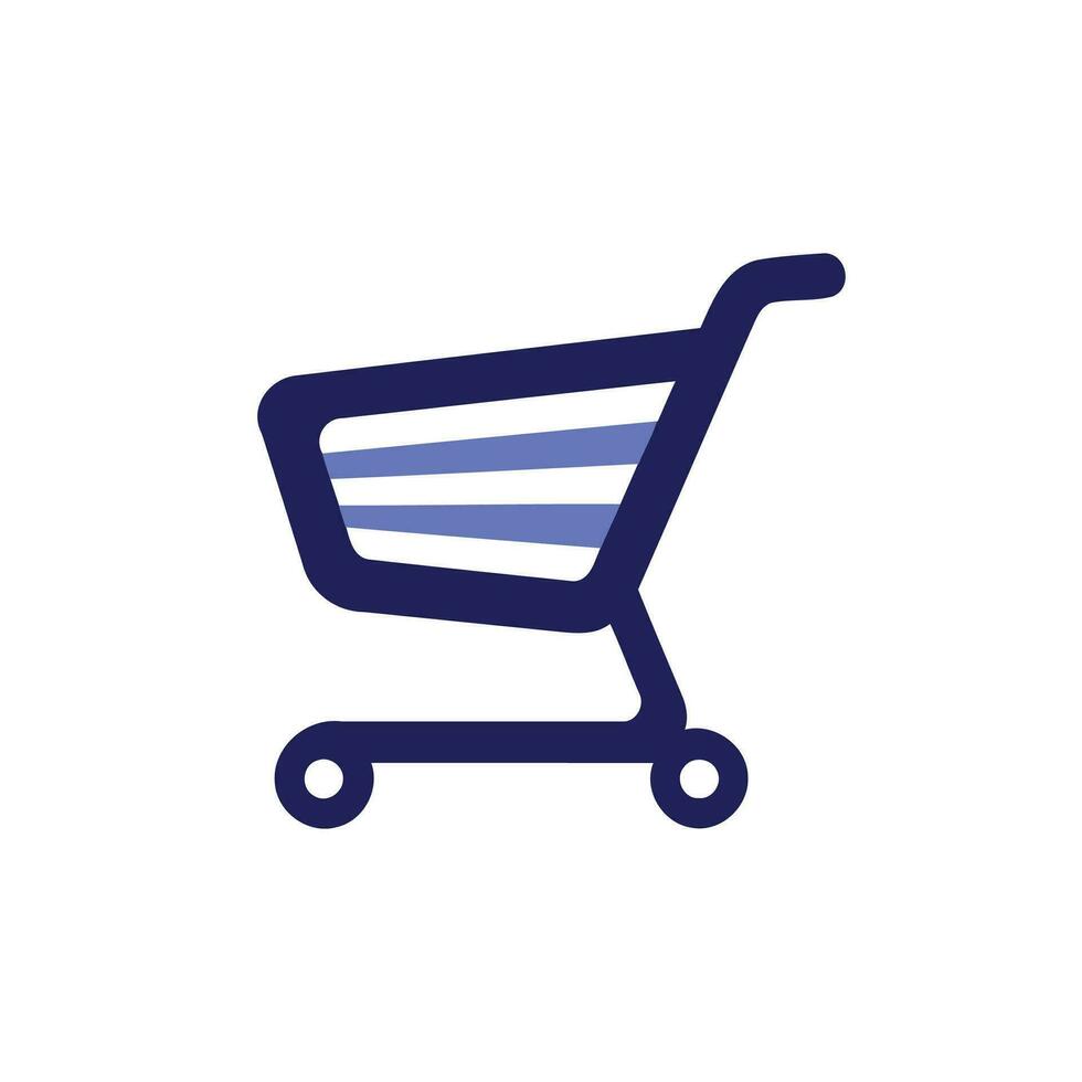 elegant online boodschappen doen kar logo in vector ontwerp, een perfect fit voor uw naadloos digitaal boodschappen doen beleven.