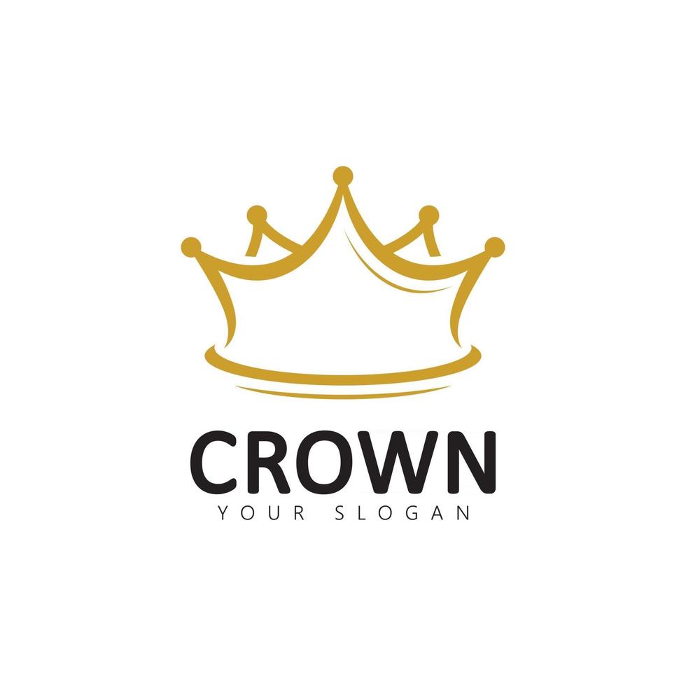 kroon logo symbool koning logo ontwerpen sjabloon vector