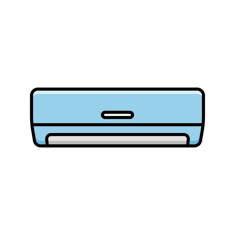 lucht conditioner vlak ontwerp met lijn icoon. vector illustratie