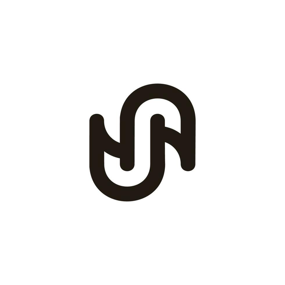 brief jr nn meetkundig lineair logo vector