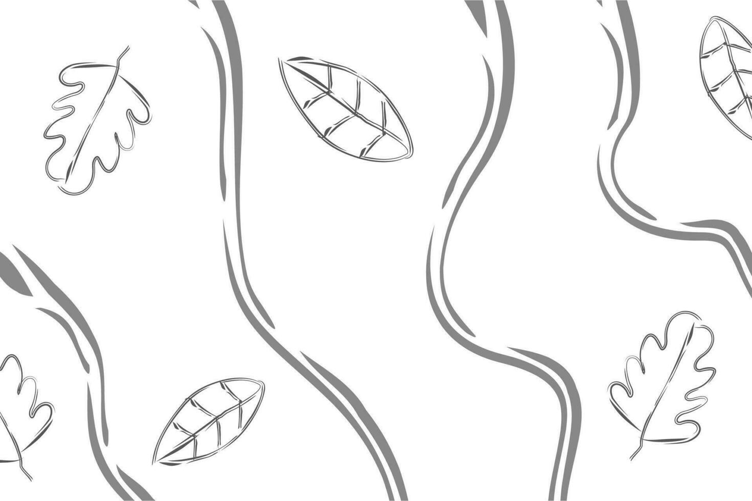 blad rivier- stromen schetsen potlood achtergrond vector