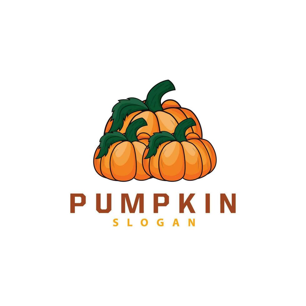pompoen logo premie groente fruit ontwerp gemakkelijk minimalistische sjabloon vector gemakkelijk