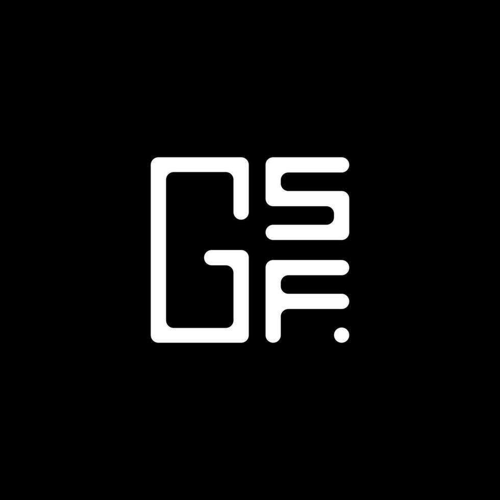 gsf brief logo vector ontwerp, gsf gemakkelijk en modern logo. gsf luxueus alfabet ontwerp