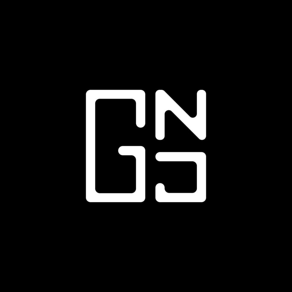 gnj brief logo vector ontwerp, gnj gemakkelijk en modern logo. gnj luxueus alfabet ontwerp