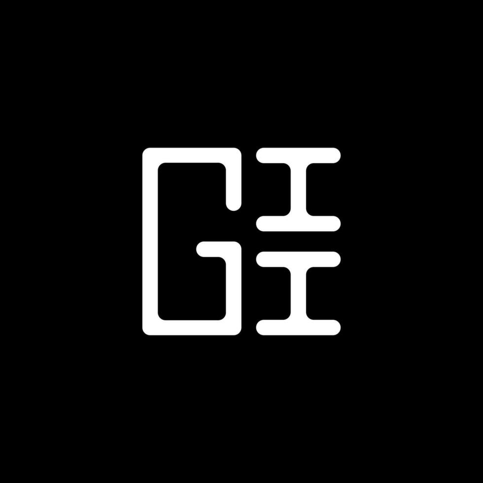 gii brief logo vector ontwerp, gii gemakkelijk en modern logo. gii luxueus alfabet ontwerp