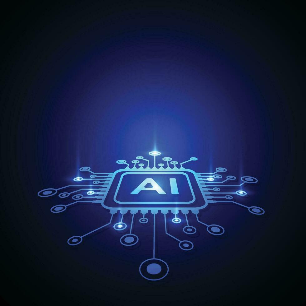 kunstmatig intelligentie- stroomkring lijn stijl. machine aan het leren ontwerp. slim netwerk digitaal technologie. ai. vector illustratie