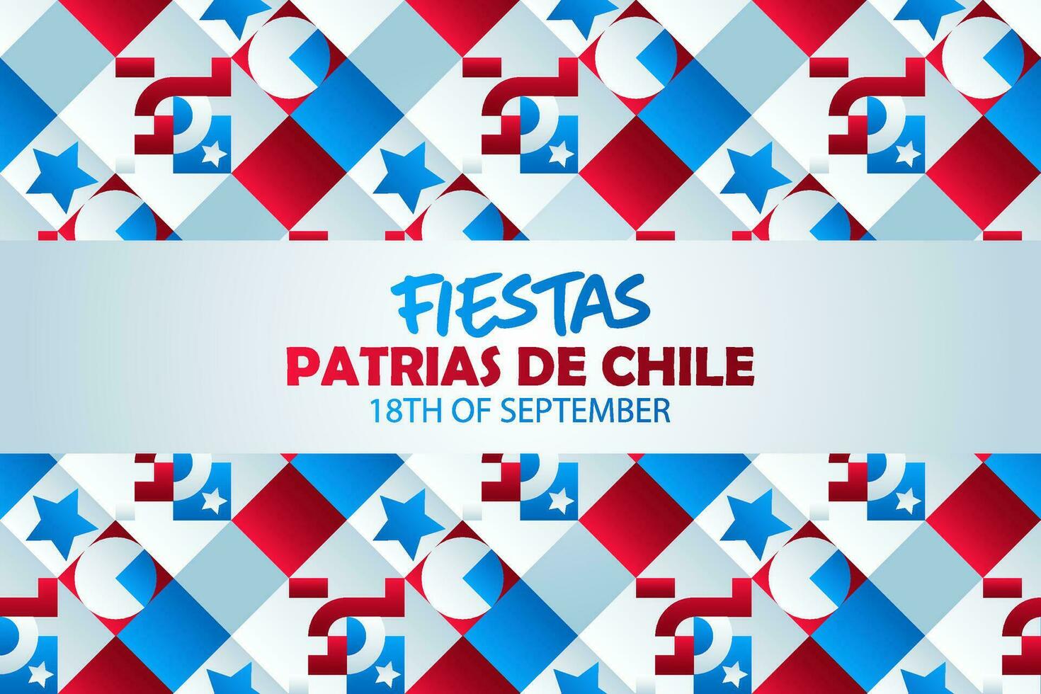 naadloos patroon van Chili onafhankelijkheid dag viering. vector