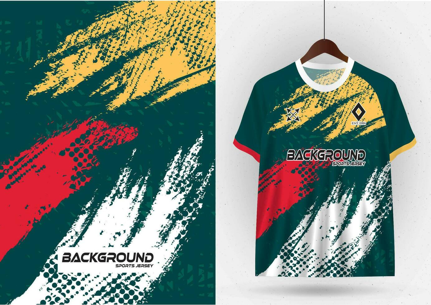 voetbal Jersey t-shirt ontwerp sjabloon mockup voor Amerikaans voetbal club vector